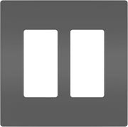 Legrand radiant RWP262BKCC6 Screwless Wall Plates, 2 Gang, Two Decorator Rocker GFCI Cover, Black (1 Count)