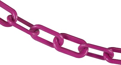 Mr. Chain Plastic Barrier Chain, Magenta, 2 in x 500 ft Length (50018-500)