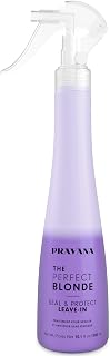 Pravana The Perfect Blonde Seal & Protect Leave-In Conditioner Spray Treatment Detangler | Neutralizes Brassy, Yellow Tones | For Color Treated Hair | Chromasilk Enhances Shine & Protection | Vegan