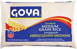 Goya Enriched Medium Grain Rice, Long Grain, Latin Dishes, 10 Pound, 2-Pack