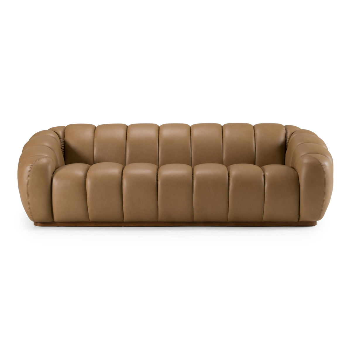 Ekwok - Modern Tan Leather Sofa by Limari Home – Foam, Tan, Model LIM-83356
