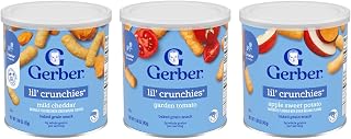 Gerber Lil Crunchies Variety Pack, 2 Garden Tomato, 2 Apple Sweet Potato, 2 Mild Cheddar, 1.48 OZ each (6 CT)
