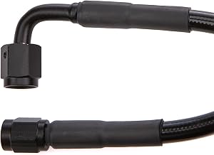 3392-03-18 Straight -3 To 90 Degree -3 18" Pre -Assembled Brake Line -Black