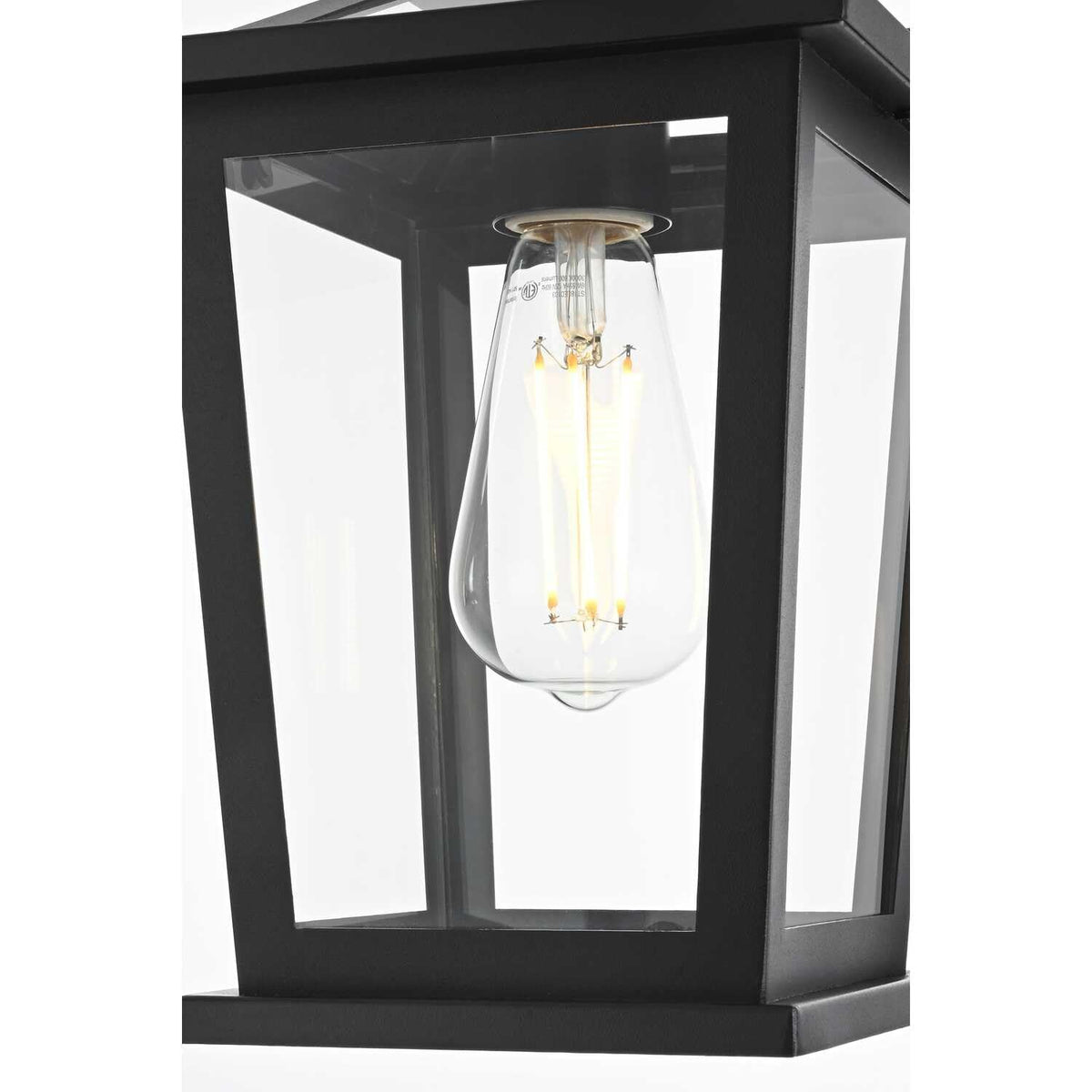 Cayman One Light Outdoor Pendant Black by Lighting Design – Iron, Black, Model OD332H12BK