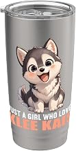 Just a Girl who loves Klee Kais Dogs Dog Alaskan Klee Kai Stainless Steel Insulated Tumbler