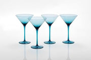 Fortessa Gala Glass, 8 Ounce Martini (Set of 4), Cornflower