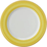G.E.T. 12 1/4" Yellow Rolled Edge Dinner Corona Porcelain Plate (Set of 12)