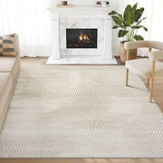 Abani Neutral Beige Area Rug | 2' x 3' Tan Geometric Carpet with Zen Circle Pattern | Rugs for Living Room, Bedroom, Office