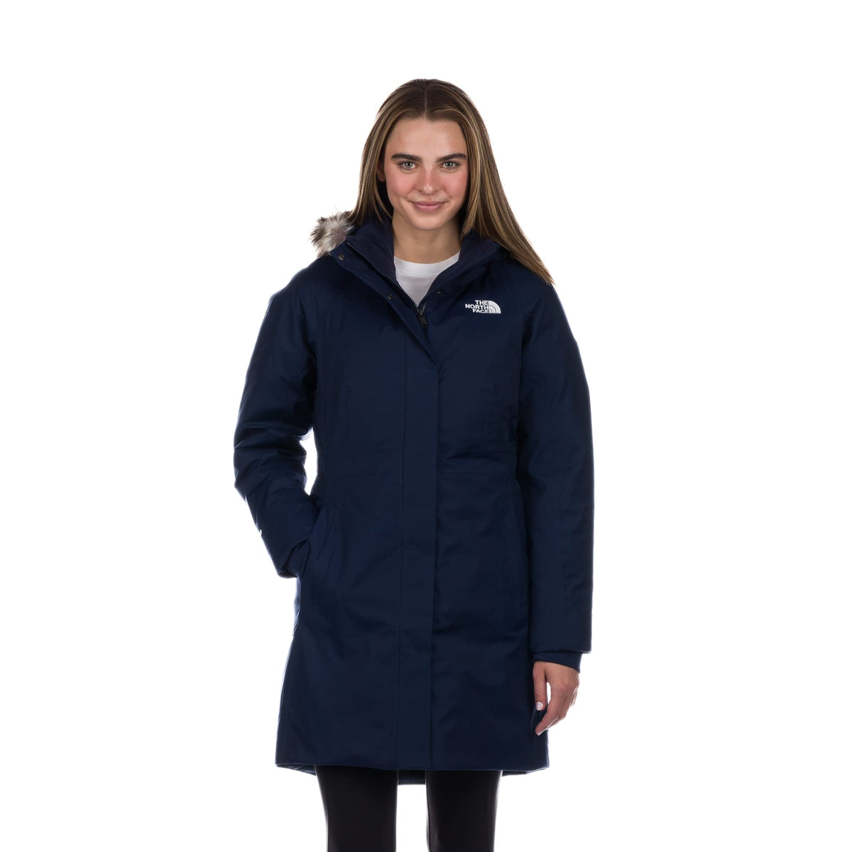 Jump Down Parka Womens Jacket Summit Navy Small by The North Face – Small, Faux Fur, Summit Navy, Model NF0A5G6G8K2