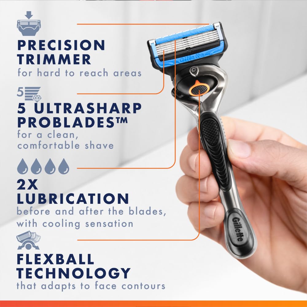 ProGlide Chill Razor Refills for Men by Gillette – 8 Count (Pack of 2), Proshield Chill, Pack of 2, Model 47400656178