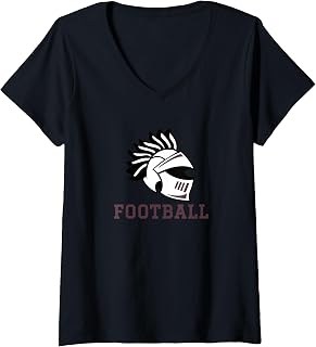 Women's Curtis High School Warriors Football V-Neck T-Shirt
