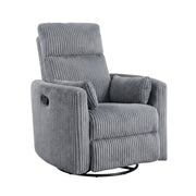 Corduroy Swivel Glider Recliner with Rocking Motion by Starlight Canyon Home – Corduroy, Grey