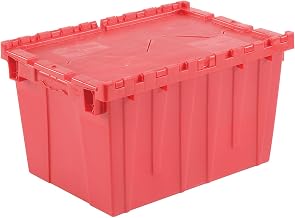 Global Industrial Plastic Distribution Container With Hinged Lid, 1.7 Cu.