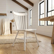 Parawood Dining Chair with Solid-Wood Frame by Furnifact – Parawood, White