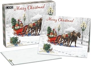 Lang, Sleigh Bells Ring Boxed Christmas Cards by Tim Coffey