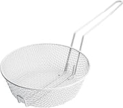 Winco 10" White Plastic Breading Basket, Medium Mesh, Coating