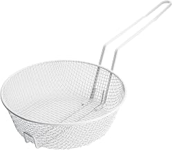 Winco 10" White Plastic Breading Basket, Medium Mesh, Coating