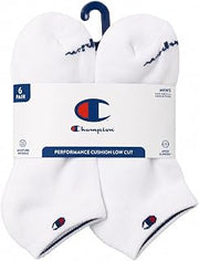 Champion Men's Cushioned Low Cut Socks 6-Pack - Moisture-Wicking Athletic Ankle Socks with Arch Support (Sizes 6-12)