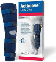 Actimove Genu Clips Knee Immobilizer | Secure Knee Brace & Stabilizer for Recovery, Fractures, Instability, ACL, MCL, Meniscus Tear, Arthritis, Displacement & Post Surgery Recovery, Blue, 60CM Medium/ Large