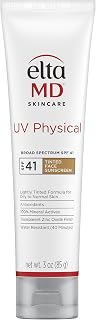 EltaMD UV Physical Tinted 100% Mineral Face Sunscreen, SPF 40 and 41