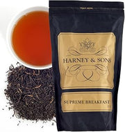 Harney & Sons Supreme Breakfast Loose Leaf Black Tea, 16 oz | Loose leaf breakfast black tea with a rich, full-bodied flavor. Contains caffeine.
