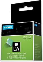 DYMO LW 2-Up File Folder Labels for LabelWriter Label Printers, White, 9/16'' x 3-7/16'', 1 roll of 260 (30377)