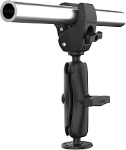 RAM MOUNTS Trolling Motor Stabilizer with Tough-Claw Medium Clamp | Medium arm with C Size 1.5" ball and round AMPS plate fits 1"-1.6" rails