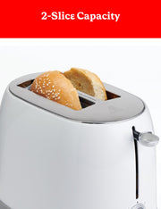 Betty Crocker White / 2-Slice / Modern Retro Toasters