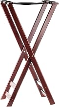 Tablecraft 38" Tall Mahogany Finish Teak Wood Tray Stand
