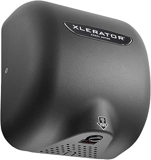 Excel Dryer XL-GRV Hand Dryer XLERATOR XL-GR Automatic, Surface-Mounted, Cast Cover, Textured Graphite Epoxy Paint, 208-277V Standard Nozzle