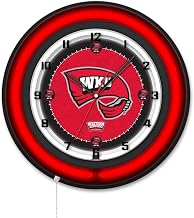 Holland Bar Stool Clk19BKWestKy NCAA 19 in. Dia. Western Kentucky University Double Neon Wall Clock Black