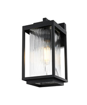 Ludlow One Light Outdoor Wall Sconce Black by Lighting Design – Iron, Black, Model OD308W13BK