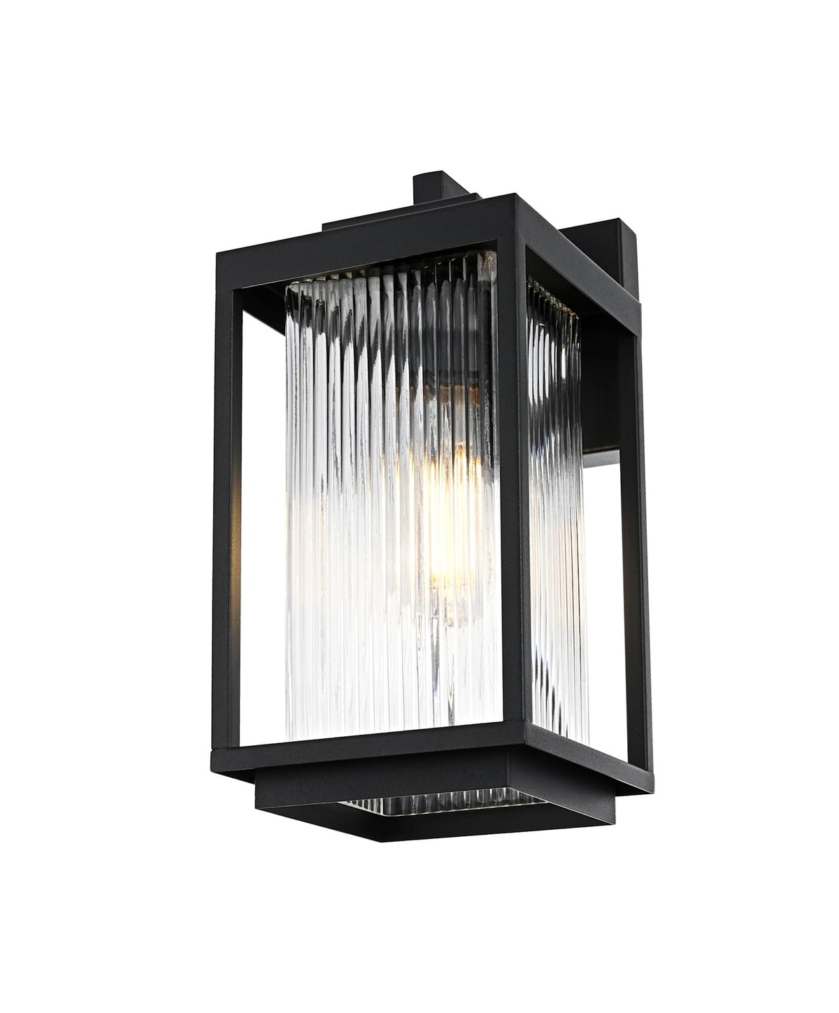 Ludlow One Light Outdoor Wall Sconce Black by Lighting Design – Iron, Black, Model OD308W13BK