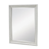 Monaco Mirror Distressed Brushed Painted Mindi Wood Frame 42 Inch Height 32 Inch Width White Blanc Finish by Sea Winds Trading – 2"L x 32"W, Wood, White, Model B81838-BLANC
