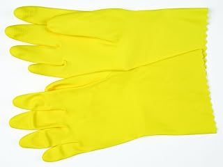 MCR Safety 5280 Latex Gloves, Medium, Yellow, 1-Pair