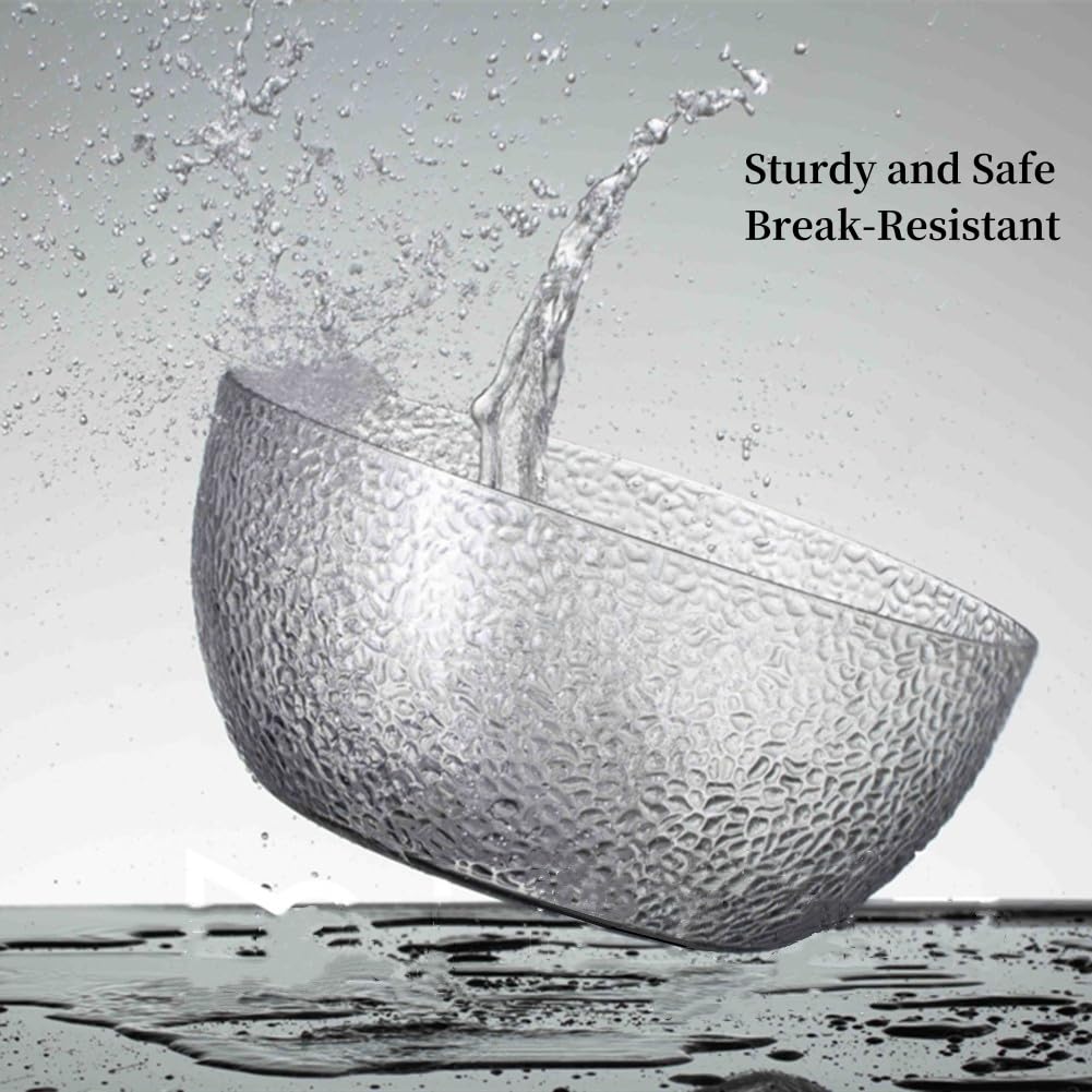 Qxbekmor Acrylic Serving Bowls, 118 oz, Clear, Set of 2