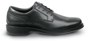 Men's Black Hallsboro MaxTrax Soft Toe Dress Shoe (7.5 EW) by SR Max – 7.5 X-Wide, Leather, Black