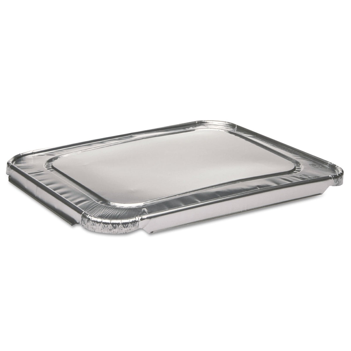 Pactiv Y101230 1/2-Size Steam-Pan Lids – 1.13" Length, 0.78" Width, 1.6" Height, Aluminum (Pack of 100)