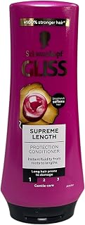 Schwarzkopf Gliss SUPREME LENGTH Shampoo 400ml + Conditioner 200ml Set for Long Hair