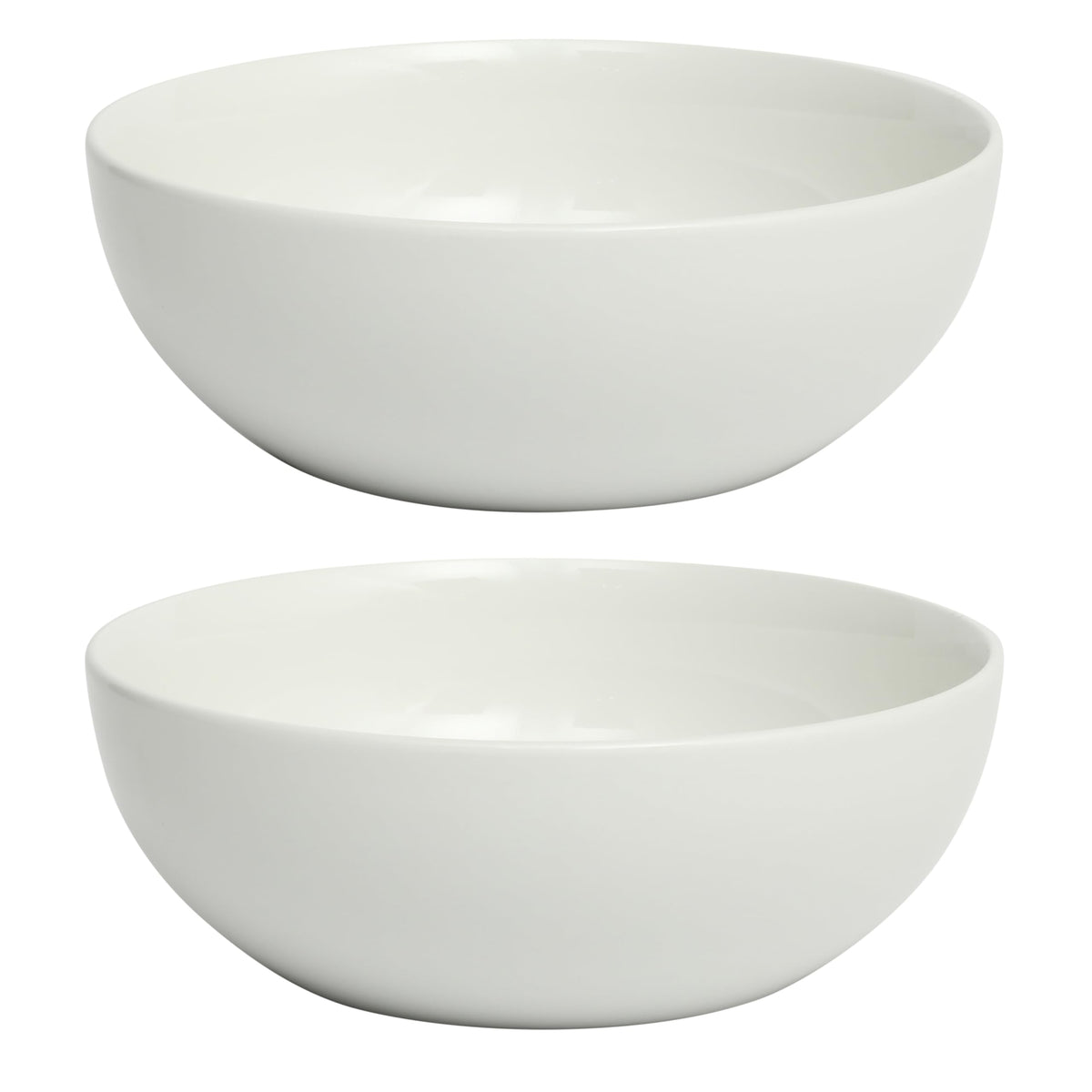 Gibson Home Porcelain Serving Bowls, 100 oz 10 Inch, White Set of 2
