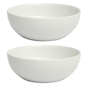 Gibson Home Porcelain Serving Bowls, 100 oz 10 Inch, White Set of 2