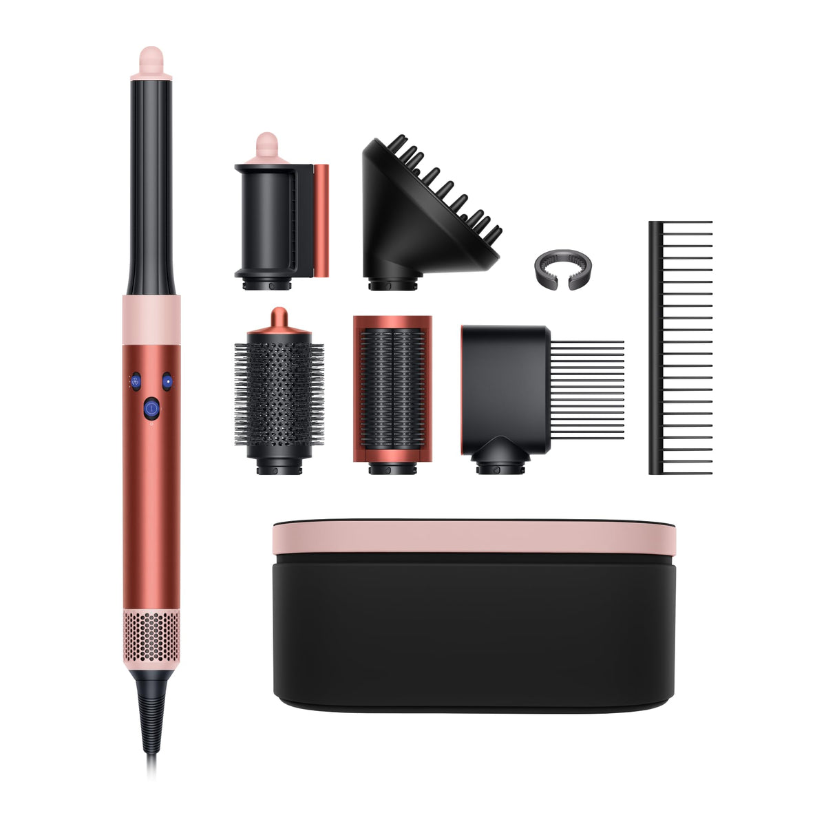 Special Edition Airwrap™ Complete Long Diffuse Multi-Styler in Strawberry Bronze and Blush Pink by Dyson – 10 Piece Set, Aluminum^Ceramic^Polycarbonate, Model 581838-01
