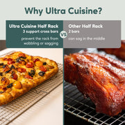 Ultra Cuisine Cooling Rack Set, Stainless Steel, 11.5 x 16.5 Inch, 2 Pack