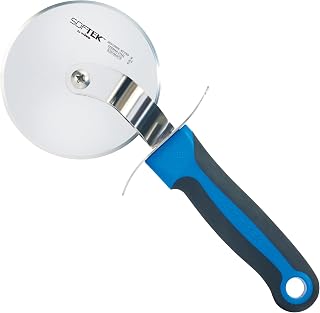 Winco 4" Blue Steel Pizza Knife | Softek handle, Precision design, Restaurant service, Great for Pizza Slicing, Flatbreads, Kitchen Prep and Pizzerias