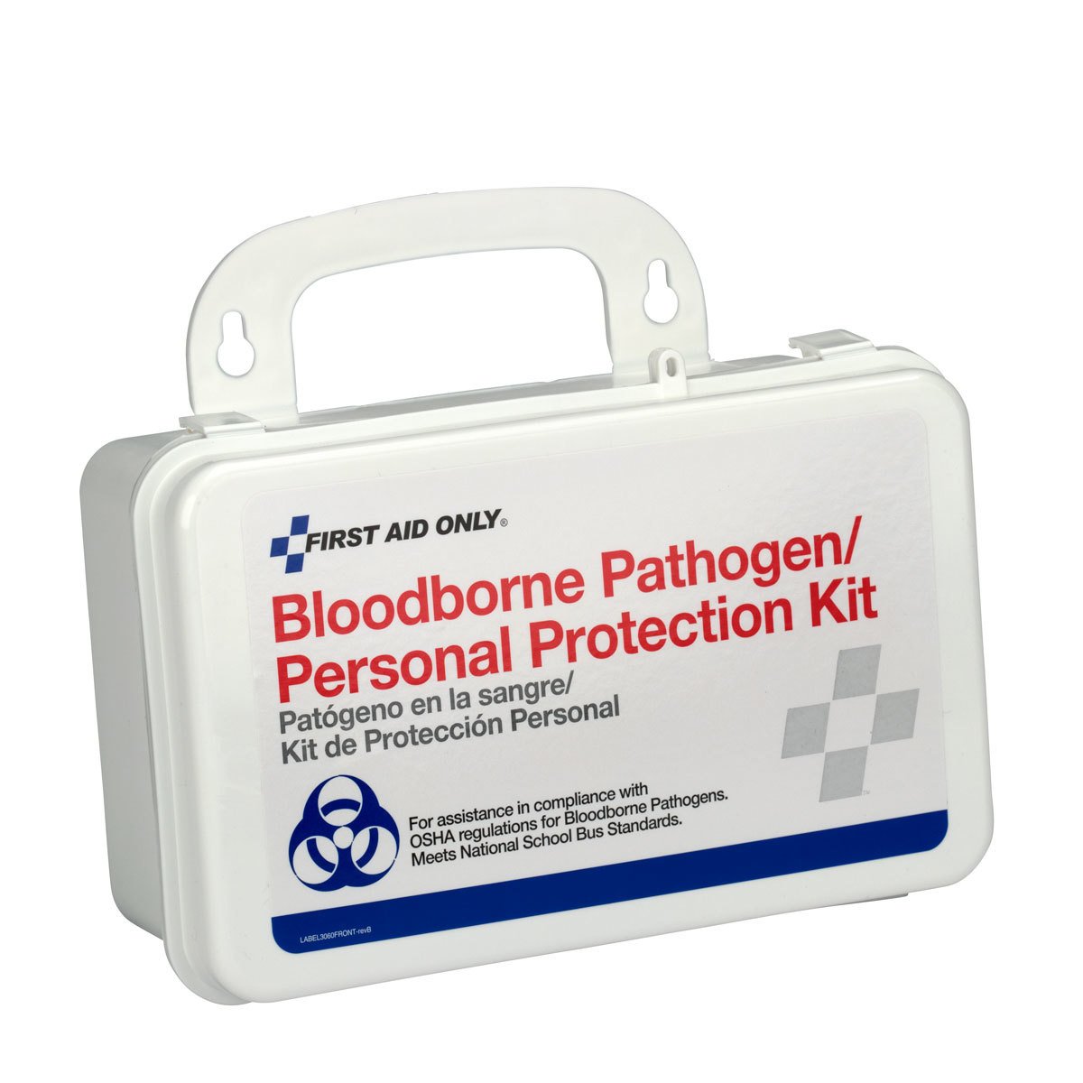 First Aid Only BBP/Personal Protection Kit by Pac-Kit – 8" x 3" x 5", White, Model 3065