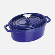 Oval Cocotte Oven by STAUB – ["['7 quart']"], 6.7 liters, Cast Iron, ["['Dark Blue']"], Model 1004309