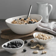 DOWAN Serving Bowls, 35 Ounce Porcelain, Oval Soft White