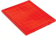Lid for Stack And Nest Shipping Containers SNT240, Red, Lot of 3
