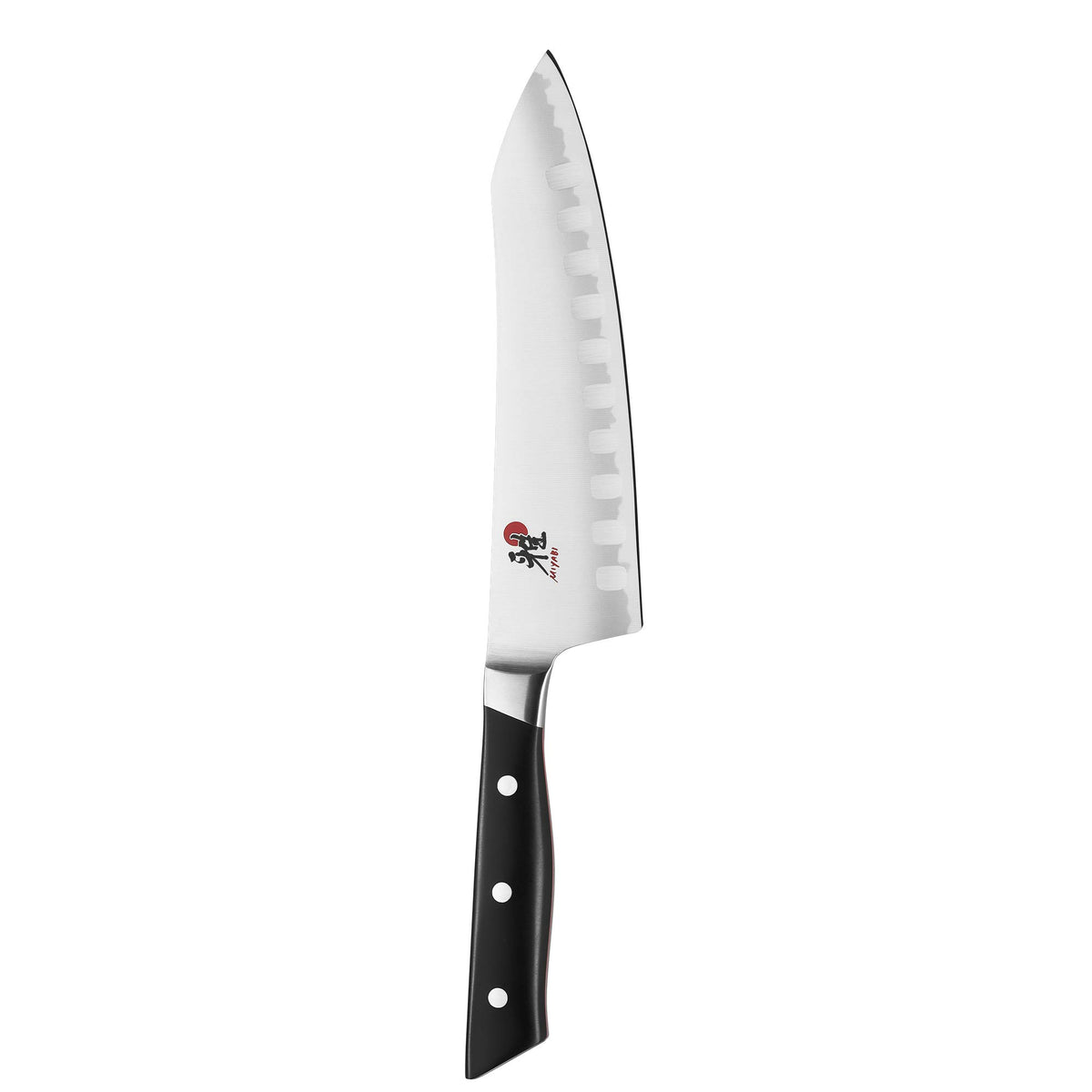 Rocking Santoku by MIYABI – 7", FC61 Fine Carbide Steel, Stainless Steel, Model 34018-183