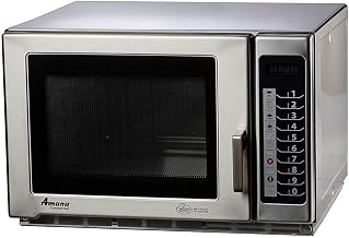 Amana RFS12TS Medium Duty Stainless Steel Commercial Microwave with Push Button Controls - 120V, 1200W